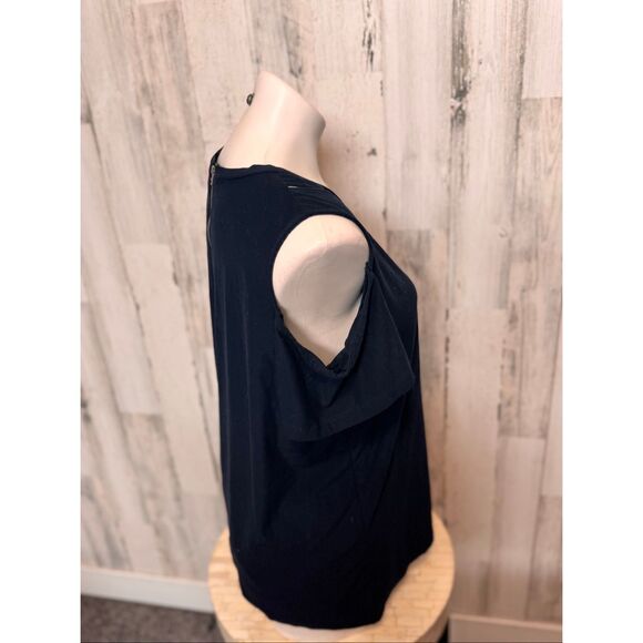 Glitz Navy Cold Shoulder Cutout Short Sleeve Top – Size 2X - Picture 6 of 8